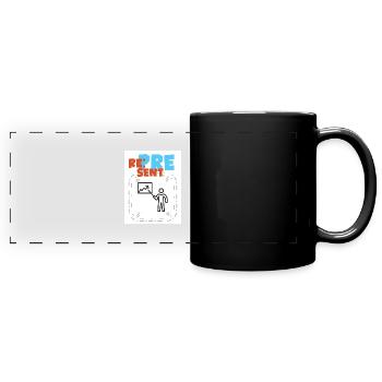 Darstellen. Zeigen Sie sich von Ihrer guten Seite. - Panorama-Tasse farbig - Schwarz - Vorne