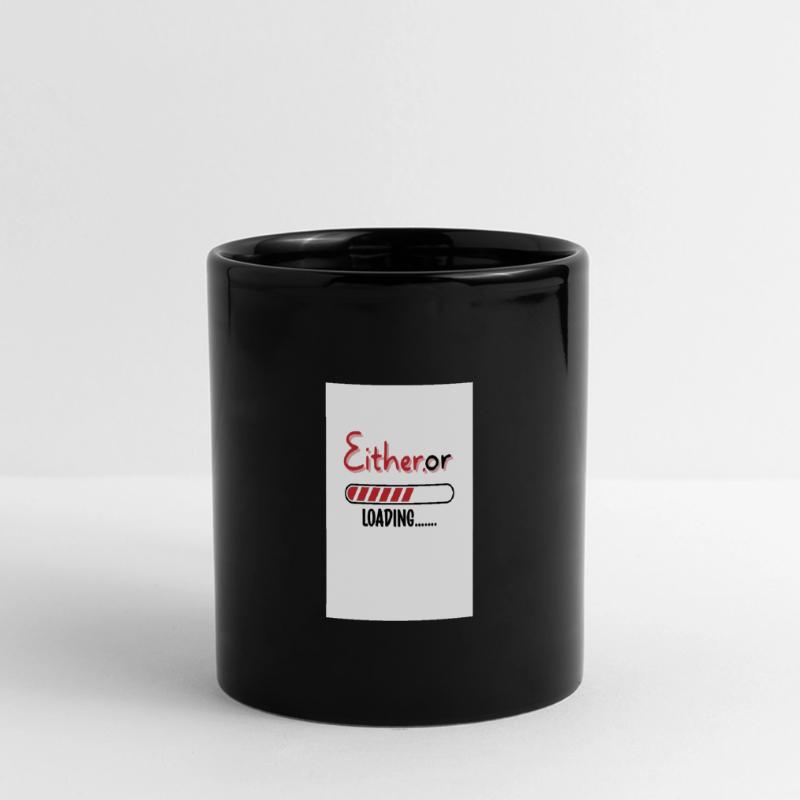 Entweder oder. Entweder oder. Panorama-Tasse farbig