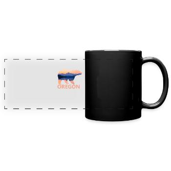 Oregon - Panorama-Tasse farbig - Schwarz - Vorne