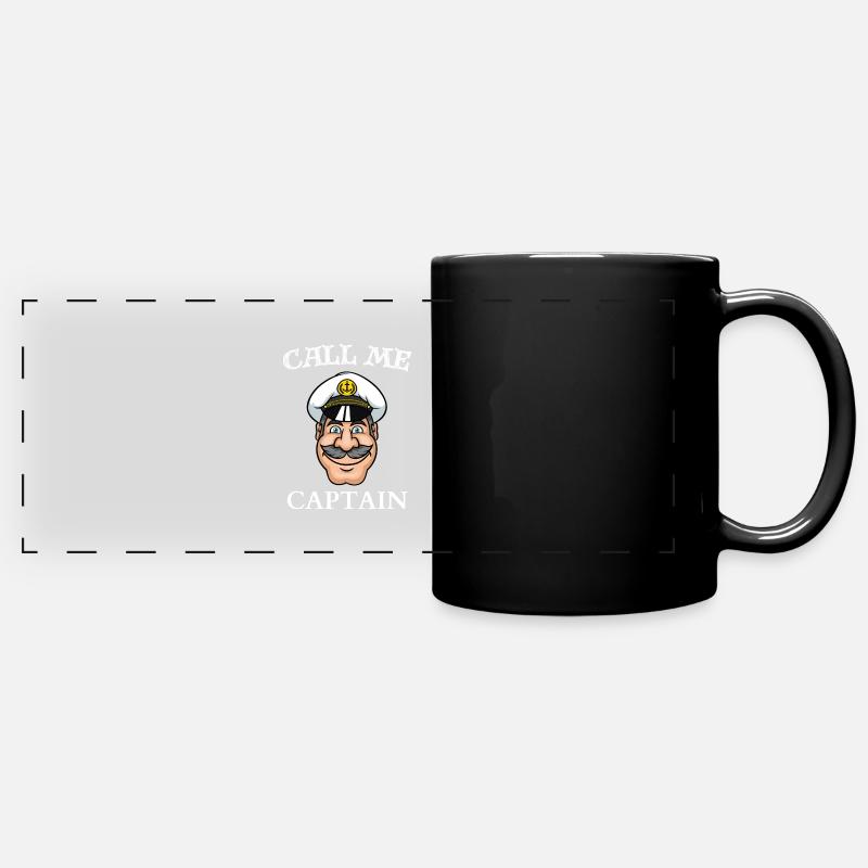Call Me Captain - Full Colour Panoramic Mug - black
