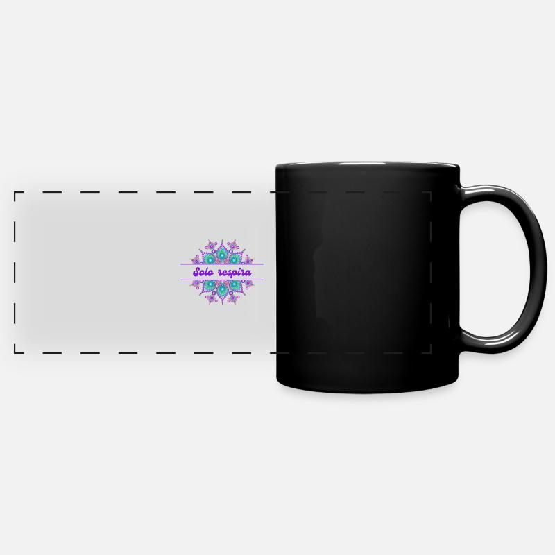 Just - Mandala - Panorama-Tasse farbig - Schwarz