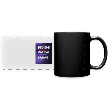 Believe - Panorama-Tasse farbig - Schwarz - Vorne