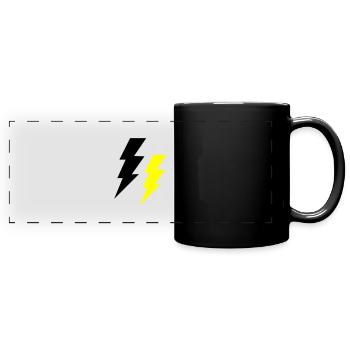 lightning thunder - Full Colour Panoramic Mug - black - Front