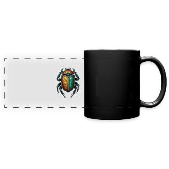Skarabäus Neo Traditional - Panorama-Tasse farbig - Schwarz - Vorne