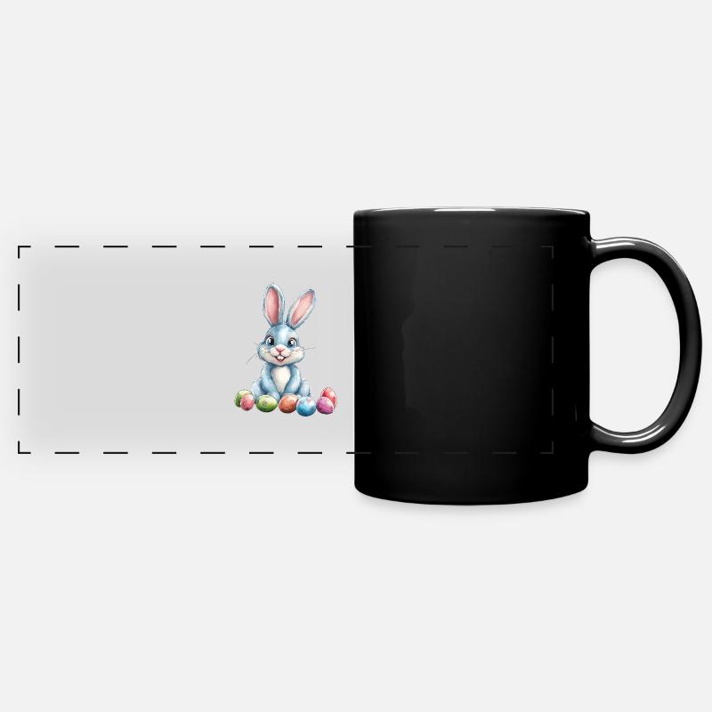 Easter Bunny - Full Colour Panoramic Mug - black