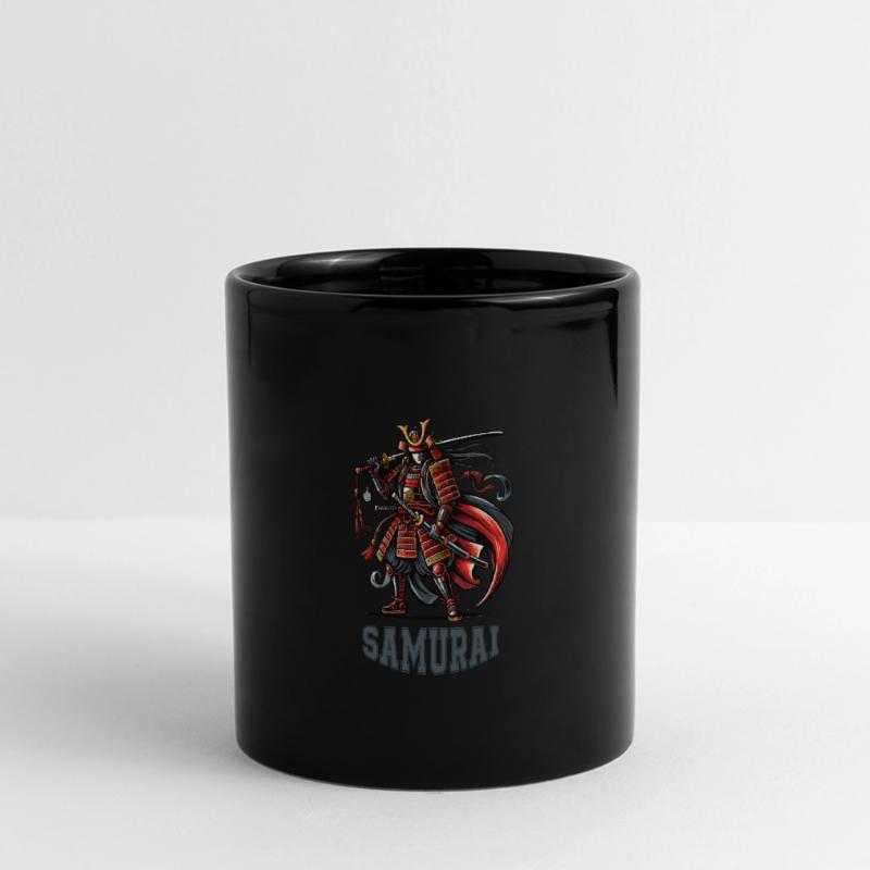 samurai comic Panorama-Tasse farbig