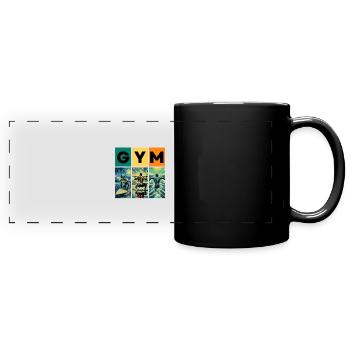 GYM - Panorama-Tasse farbig - Schwarz - Vorne