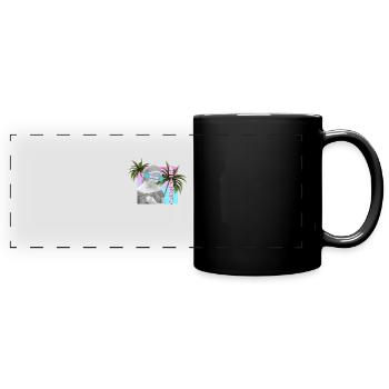 Alone Vaporwave Statue Meme Gift. AntiSocial - Full Colour Panoramic Mug - black - Front