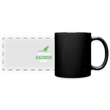 Bubba Saurus Rex - Panorama-Tasse farbig - Schwarz - Vorne
