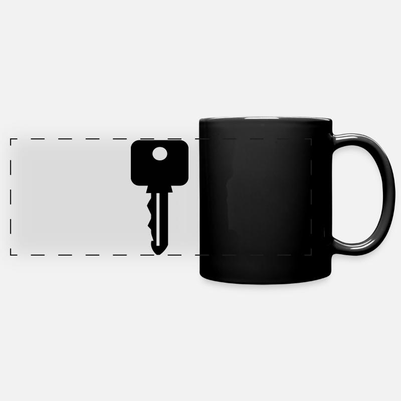 Clé - clé - idée cadeau - Mug panoramique uni - noir