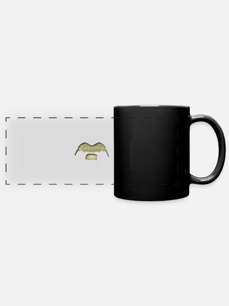 Zappoberan Bärtchen gold - Panorama-Tasse farbig - Schwarz