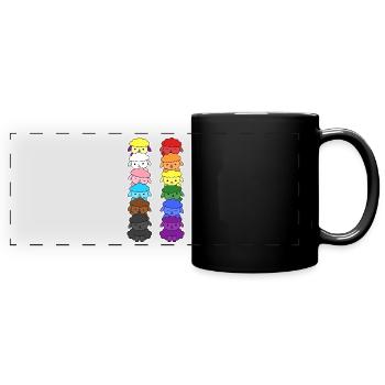 Pride Progress Flagge Schaf Gleichberechtigung - Panorama-Tasse farbig - Schwarz - Vorne