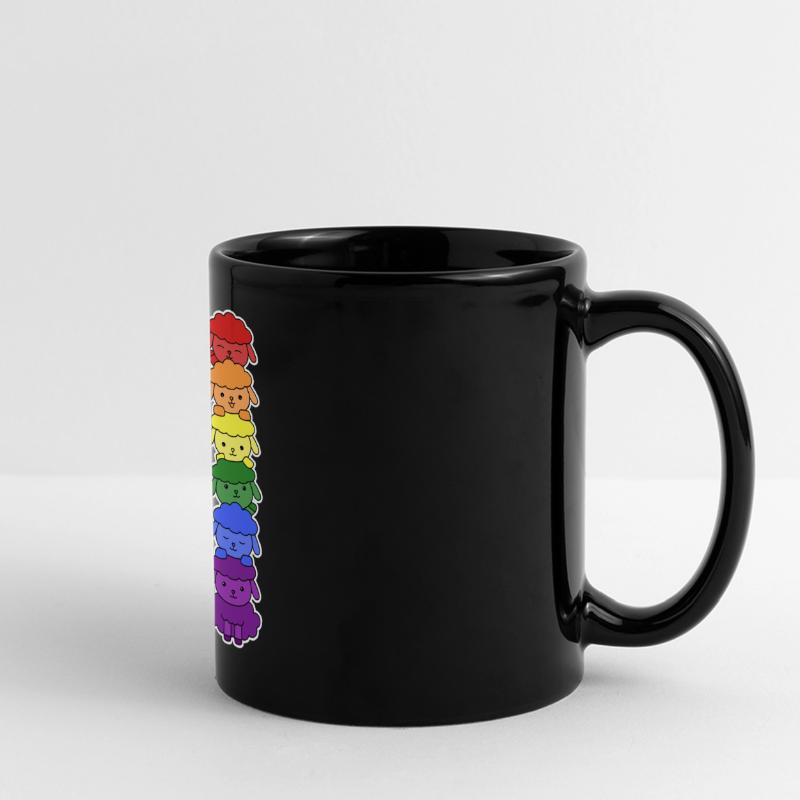 Fierté Progrès Drapeau Egalité des moutons Mug panoramique uni