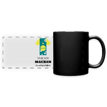 Tommy-hat-keine-Macken - Panorama-Tasse farbig - Schwarz - Vorne