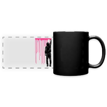 STREET ART - SPRAY BOY - Panorama-Tasse farbig - Schwarz - Vorne