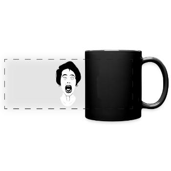 Screaming woman - Full Colour Panoramic Mug - black - Front