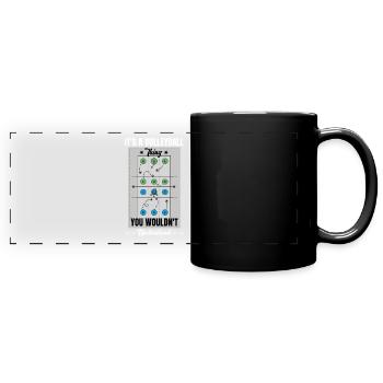 Volleyball Spruch Lustige Volleyballmannschaft - Panorama-Tasse farbig - Schwarz - Vorne