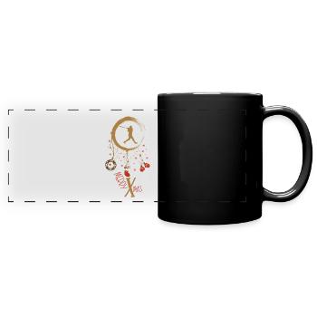 Baseball Weihnachten Weihnachtstraumfänger - Panorama-Tasse farbig - Schwarz - Vorne