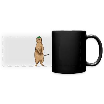 Arc de suricate Archer - Mug panoramique uni - noir - Devant