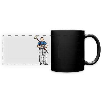 Kleiner Maler - Panorama-Tasse farbig - Schwarz - Vorne
