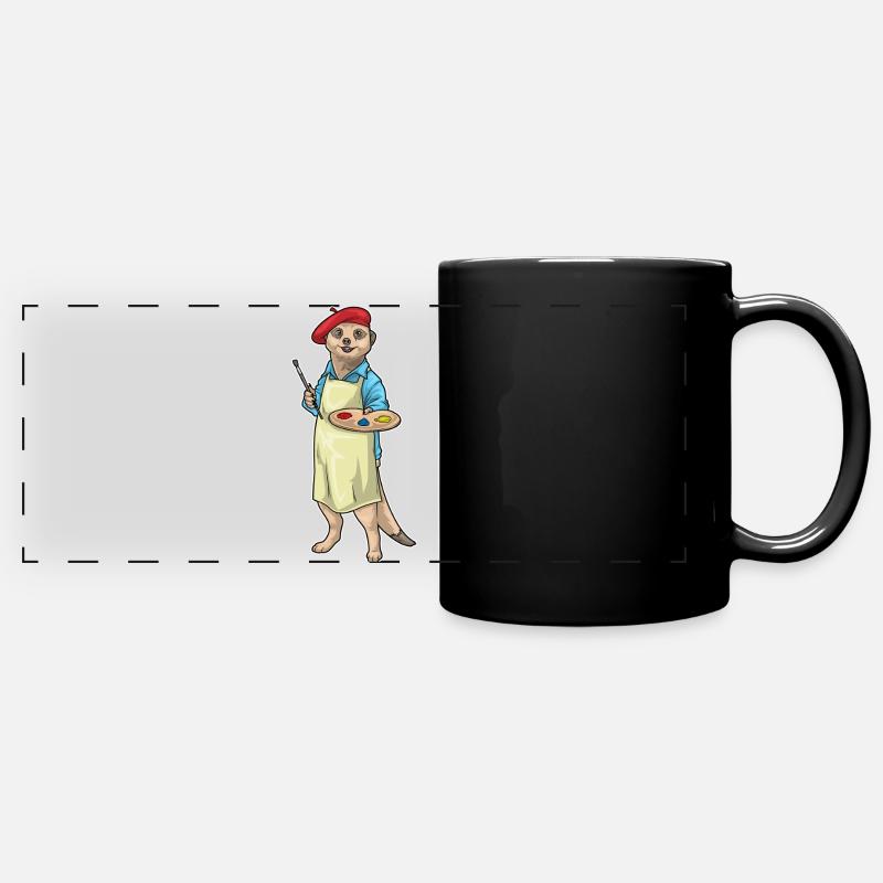 Meerkat - Full Colour Panoramic Mug - black
