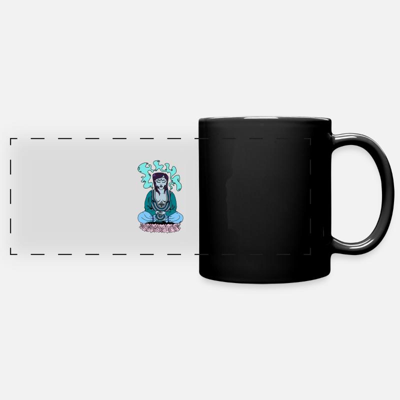 Meditation - Full Colour Panoramic Mug - black
