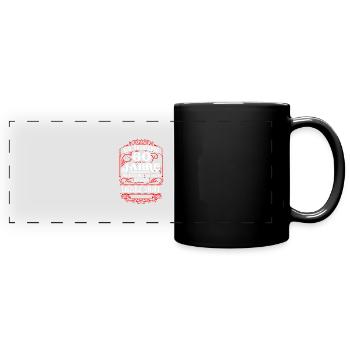 60e chemise anniversaire - a survécu - moche - DE - Mug panoramique uni - noir - Devant