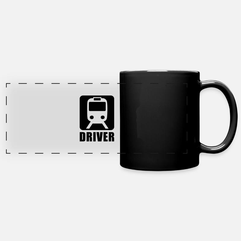 Métro pilote - Mug panoramique uni - noir