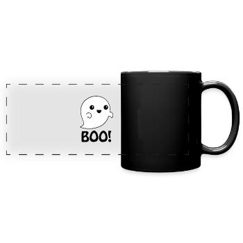 Cute ghost. - Full Colour Panoramic Mug - black - Front