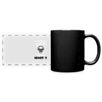 Anti Social - Mug panoramique uni - noir - Devant