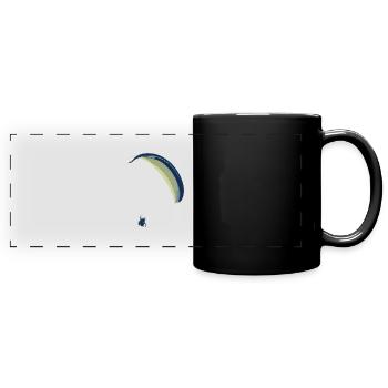 paraglider 12 - Panorama-Tasse farbig - Schwarz - Vorne
