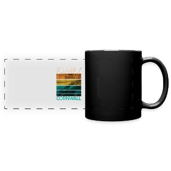 Familienurlaub in Cornwall England Urlaub - Panorama-Tasse farbig - Schwarz - Vorne