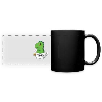 Tea Rex - Full Colour Panoramic Mug - black - Front