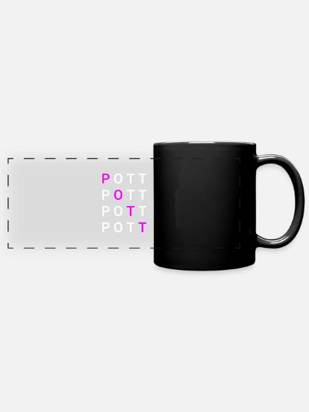 POTT - Panorama-Tasse farbig - Schwarz