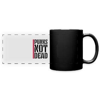 punks not dead quote - Full Colour Panoramic Mug - black - Front