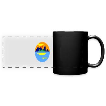 Landscape Mountain - Full Colour Panoramic Mug - black - Front