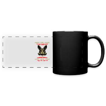 Bunny devil - Panorama-Tasse farbig - Schwarz - Vorne