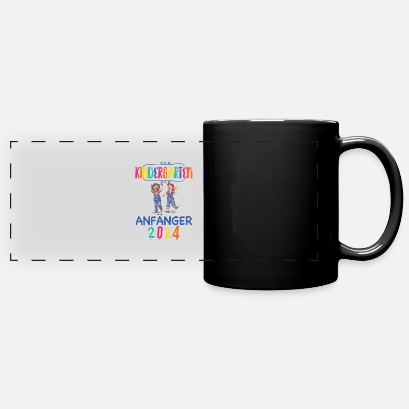 Kindergarten Anfänger 2024 Kita Kiga Hort Kinder - Panorama-Tasse farbig - Schwarz