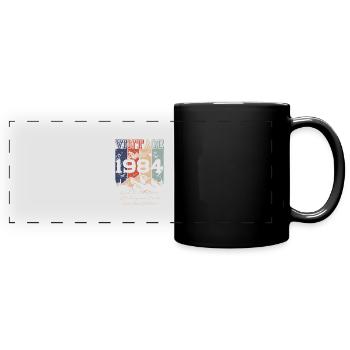 Legendärer Jahrgang 1984 - Panorama-Tasse farbig - Schwarz - Vorne