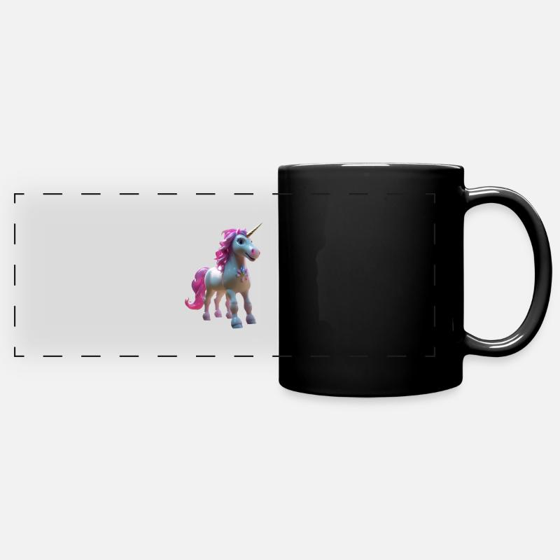 Unicorn - Full Colour Panoramic Mug - black
