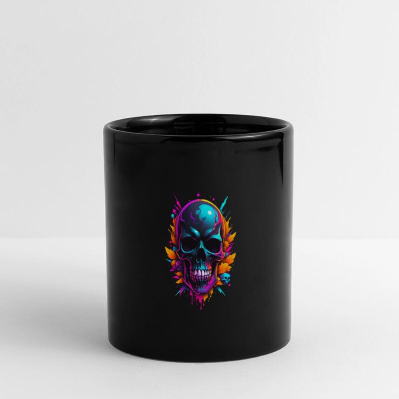 Skull Panorama-Tasse farbig