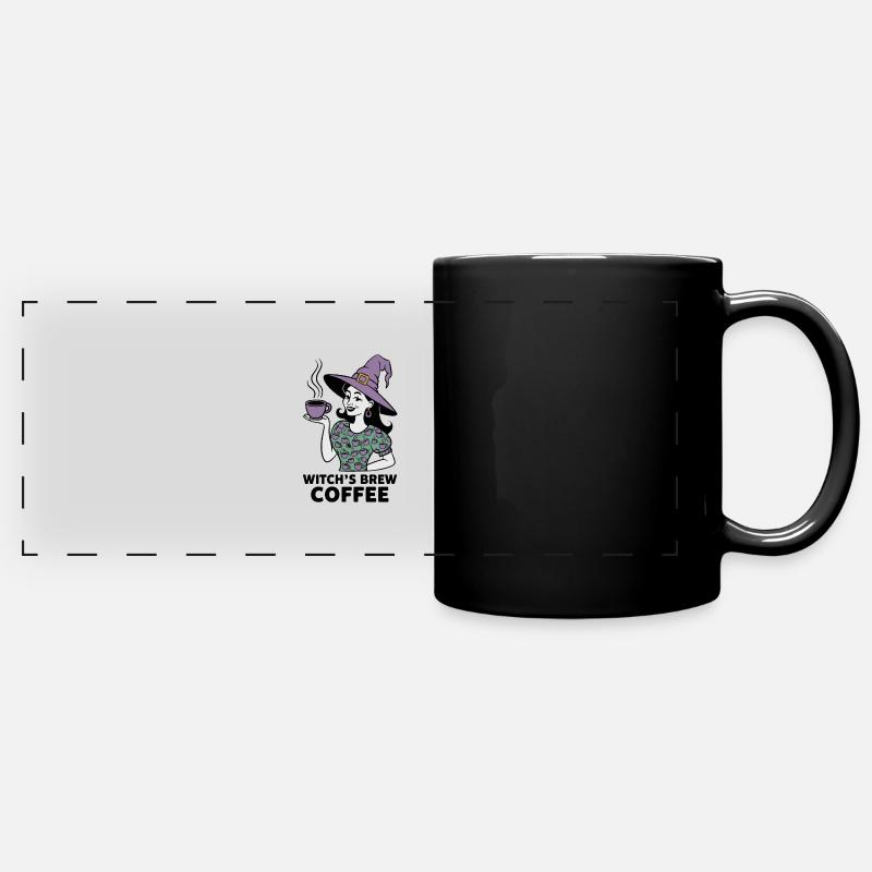 Hexengebräuchlicher Kaffee - Panorama-Tasse farbig - Schwarz