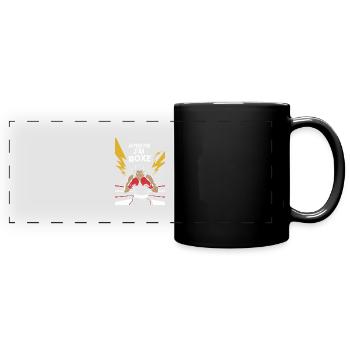 Je peux pas j'ai boxe - Mug panoramique uni - noir - Devant