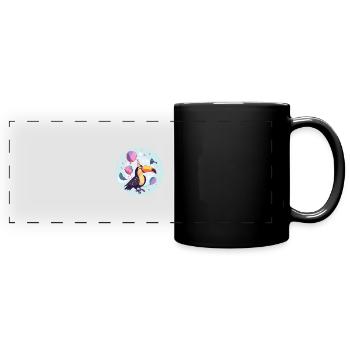 Toucan Bird Birthday Baby - Full Colour Panoramic Mug - black - Front