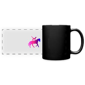 Volti colorful - Vaulter Gift Horse - Full Colour Panoramic Mug - black - Front