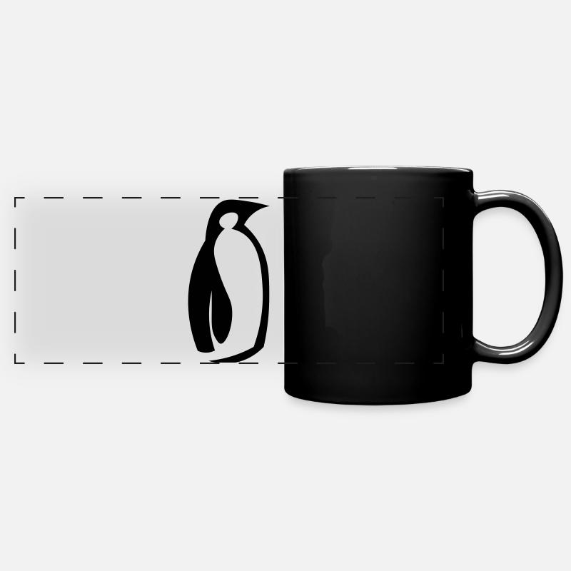 Penguin - papa penguin - gift idea - Full Colour Panoramic Mug - black