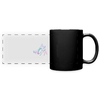 bambi,reh,kotzdenes reh, zeichnung ,bunt - Panorama-Tasse farbig - Schwarz - Vorne