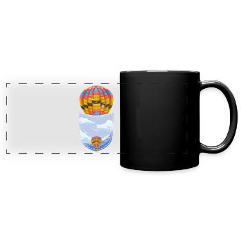 Ballon Brusttasche Ballonfahrer Heißluftballon - Panorama-Tasse farbig - Schwarz - Vorne