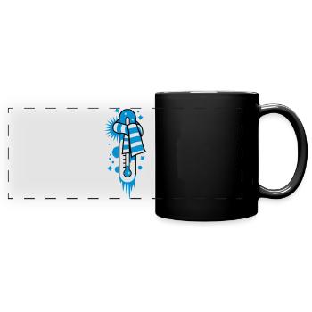 Thermomètre sur le point de congélation - Mug panoramique uni - noir - Devant