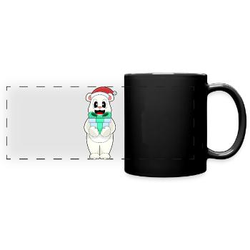 Forfait de Noël de l’ours polaire - Mug panoramique uni - noir - Devant